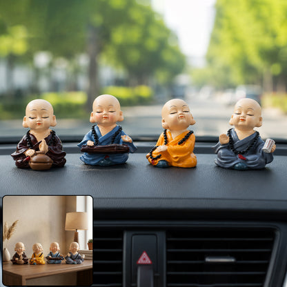22308 baby monk Buddha figurine set car dashboard hero