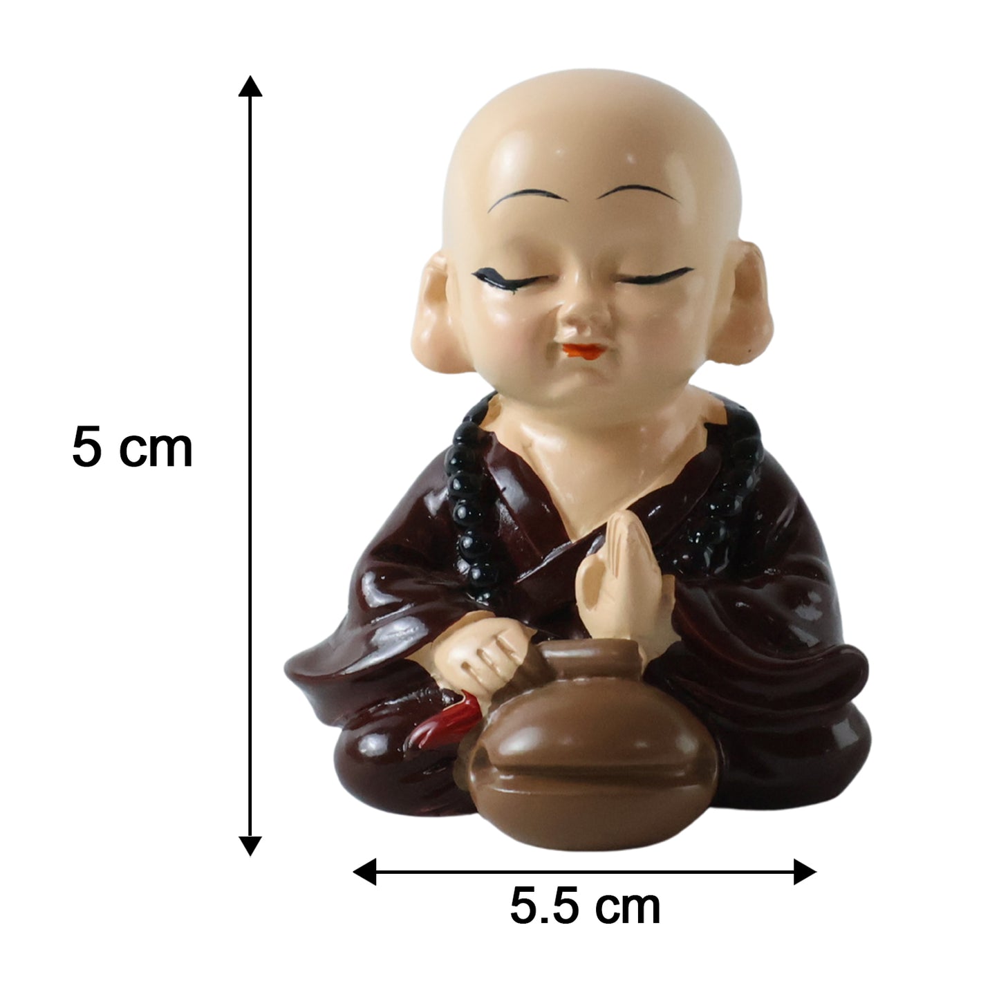 baby monk Buddha figurine size 5 x 5.5 cm