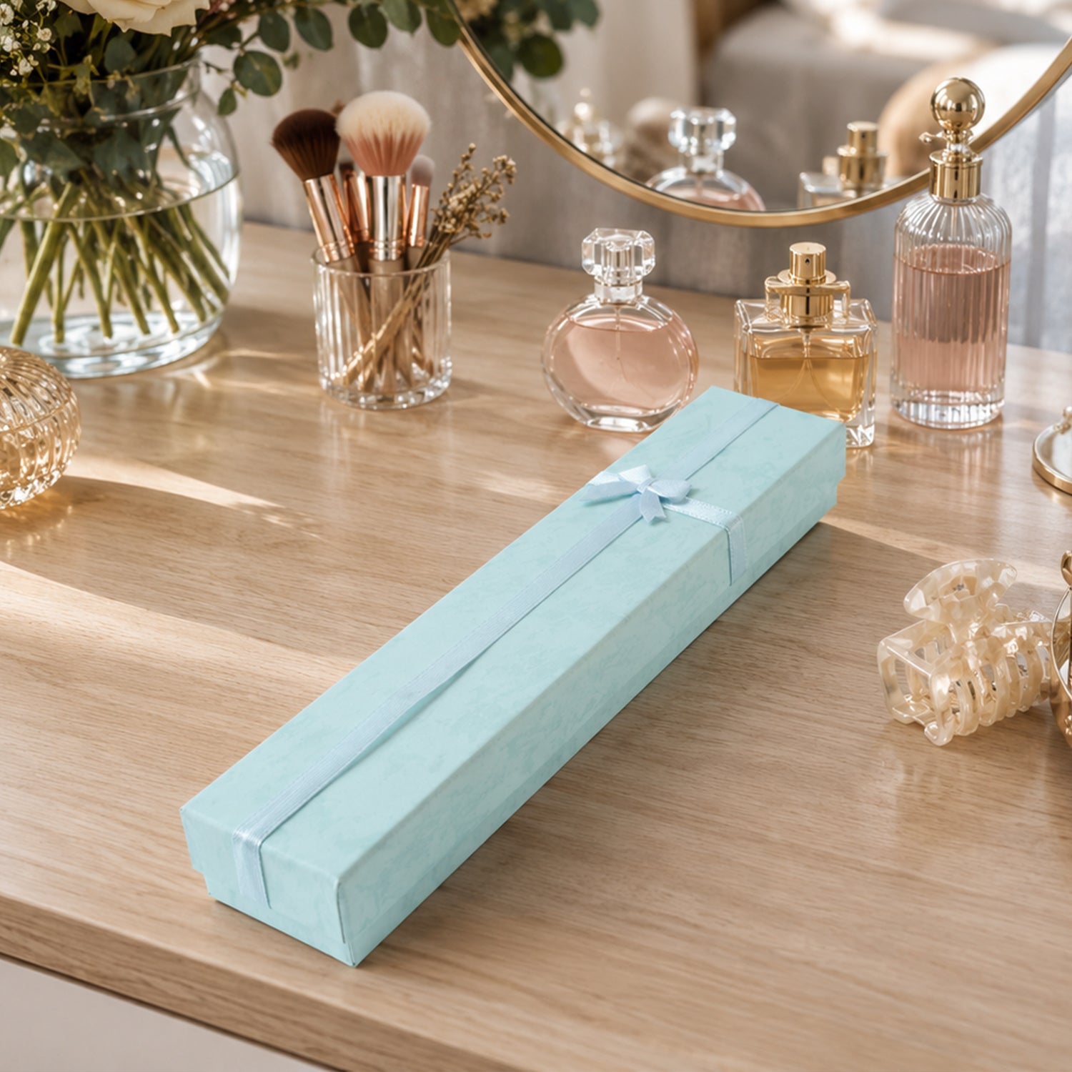 Rectangular paper gift box for jewellery gifting