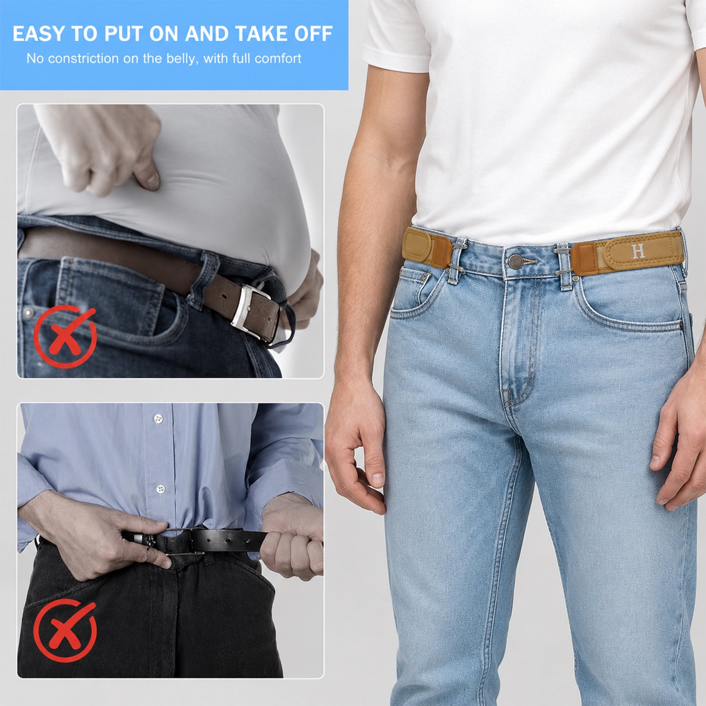 Buckleless elastic waist belt comfort and usage guide