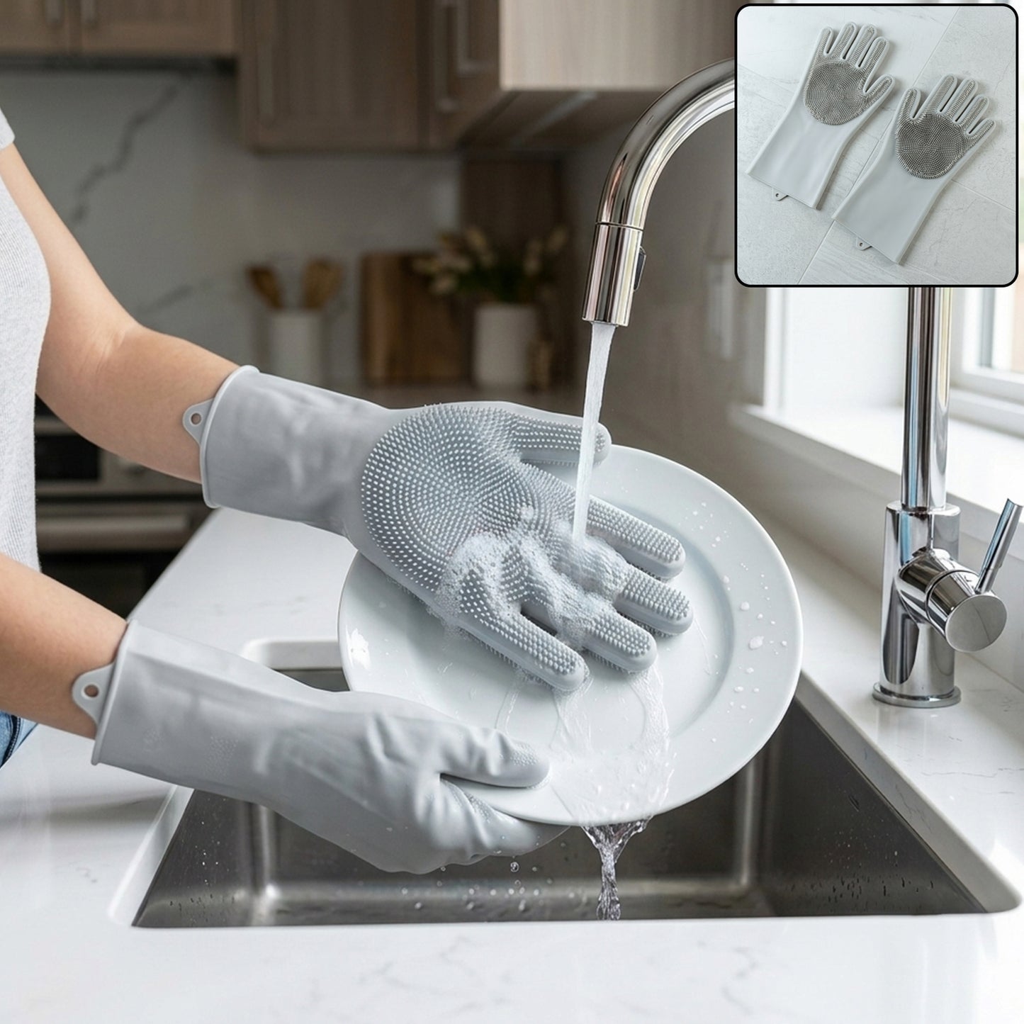 22313 silicone cleaning gloves kitchen washing hero