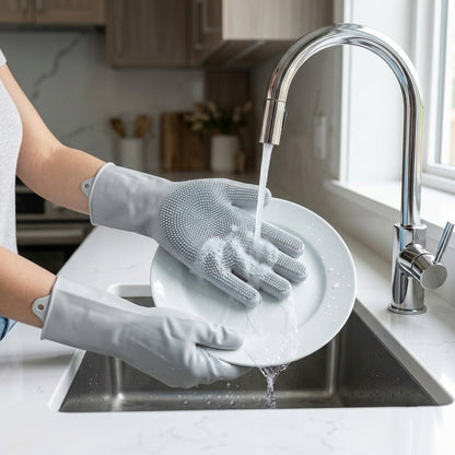 silicone gloves dishwashing application