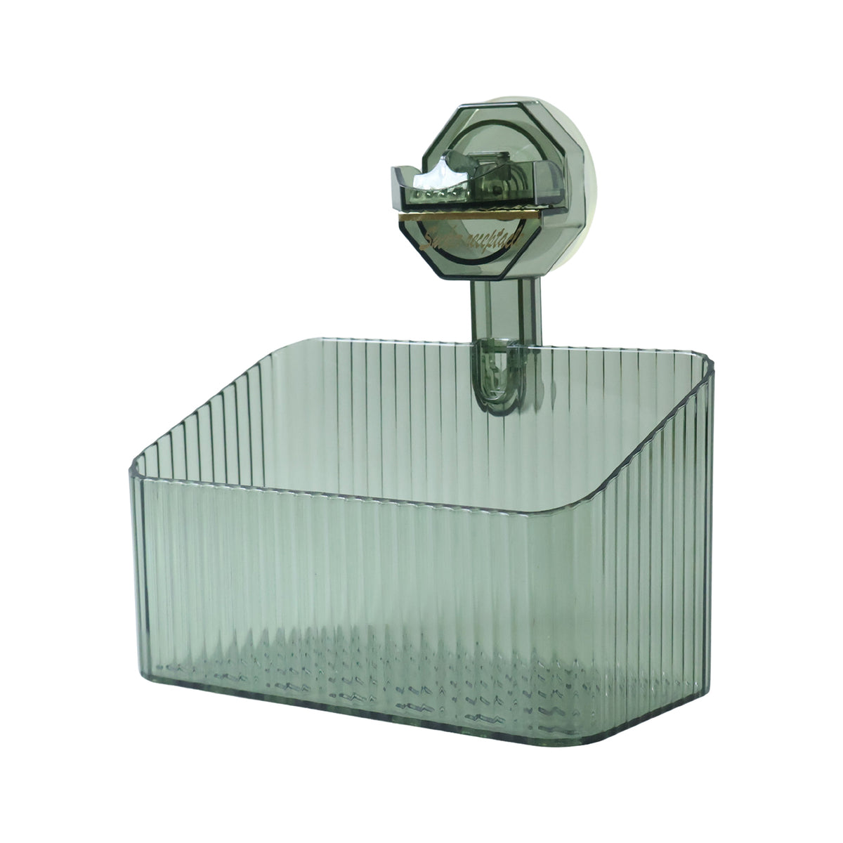Transparent storage box white background