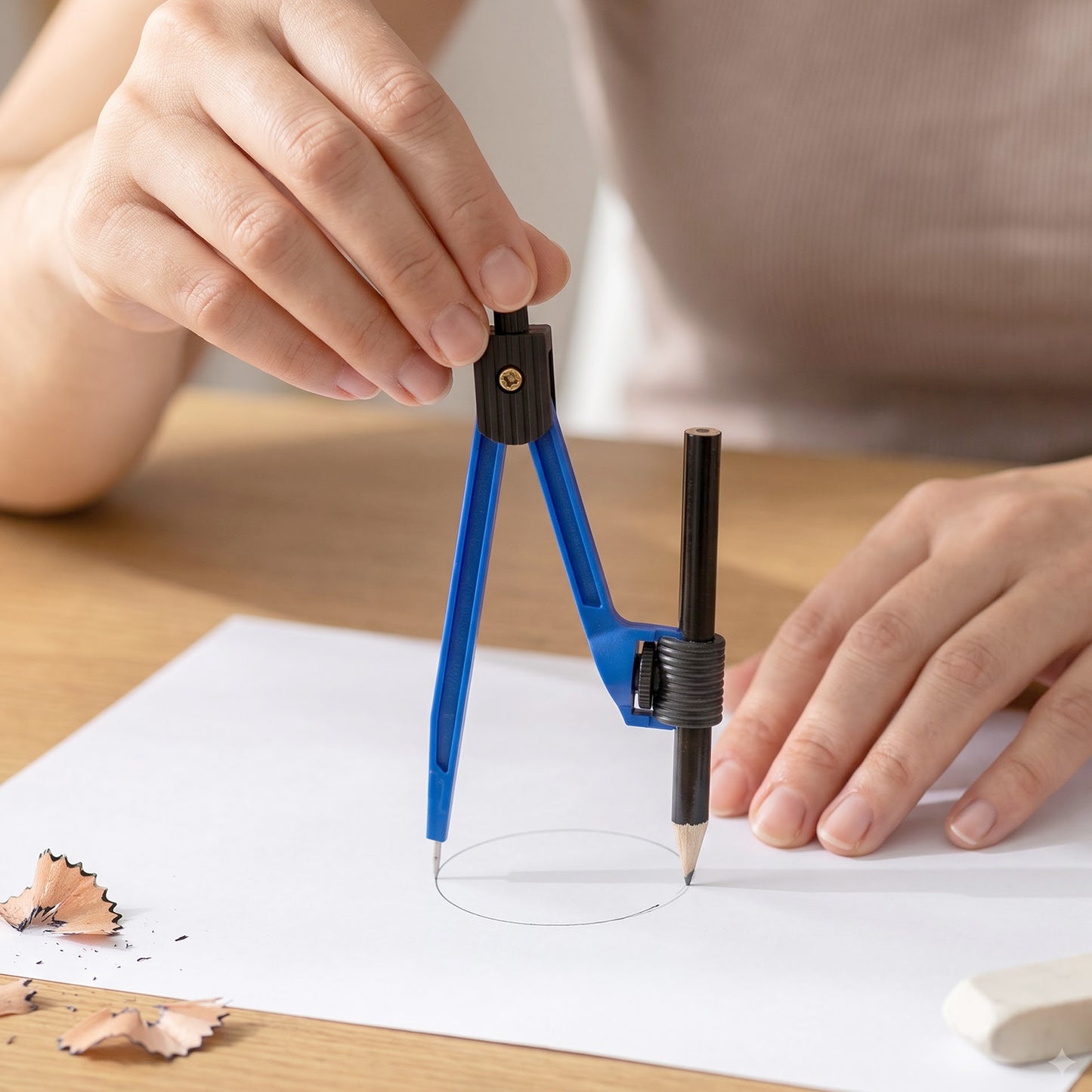 Drawing compass used for circle construction