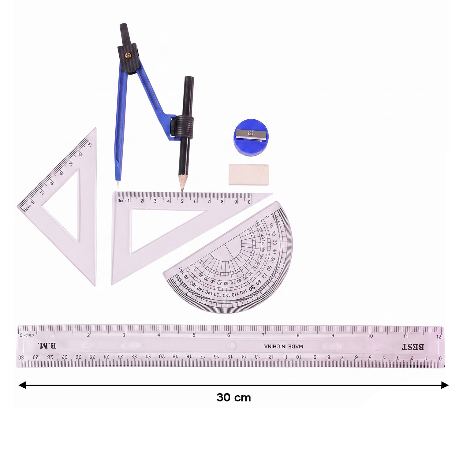 Geometry stationery set size guide
