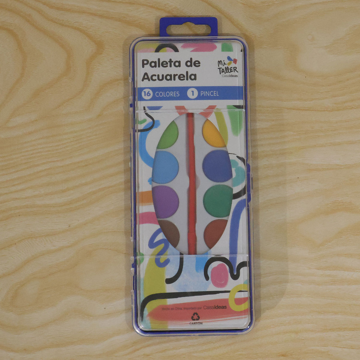 Watercolor paint set package view