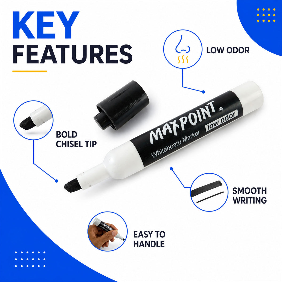 Whiteboard marker nib detail