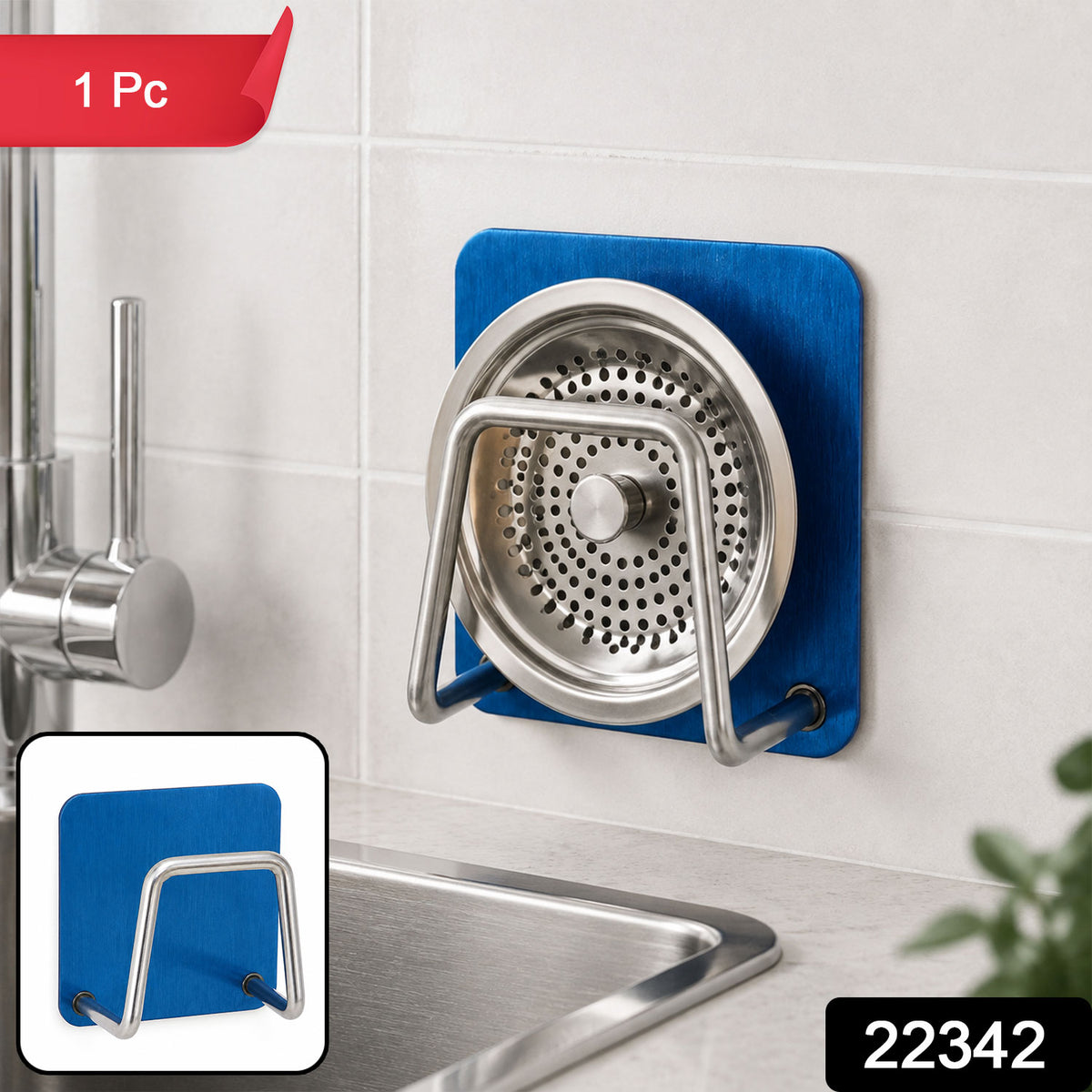 Adhesive sponge holder sink caddy product image 2