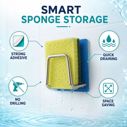 Adhesive sponge holder sink caddy product image 7