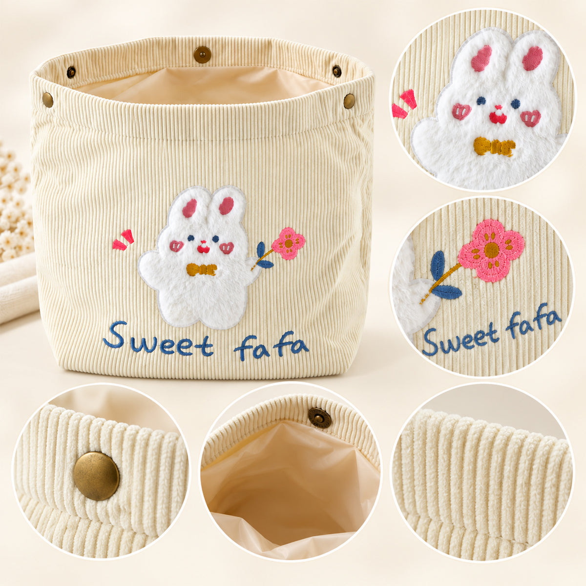 Foldable fabric storage basket product image 4