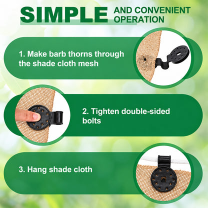 Shade cloth clip installation steps