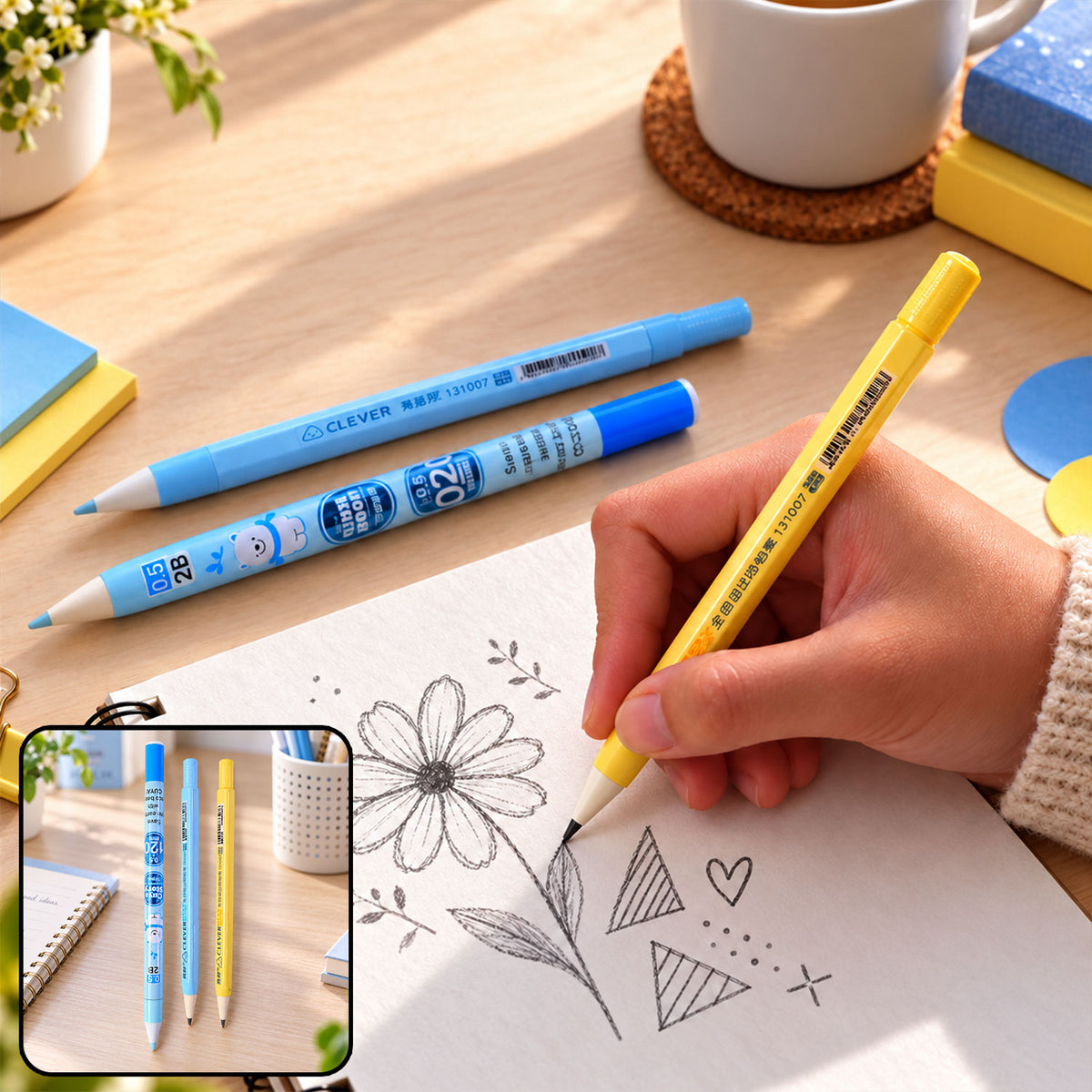 Retractable mechanical pencil set product image 1