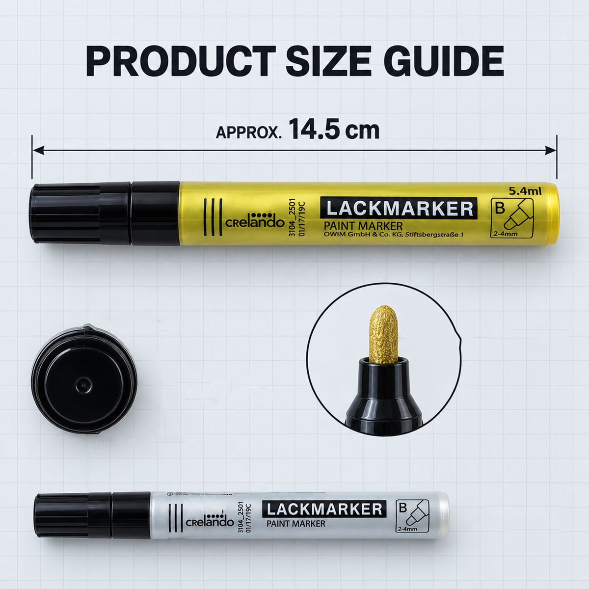 Paint marker size guide