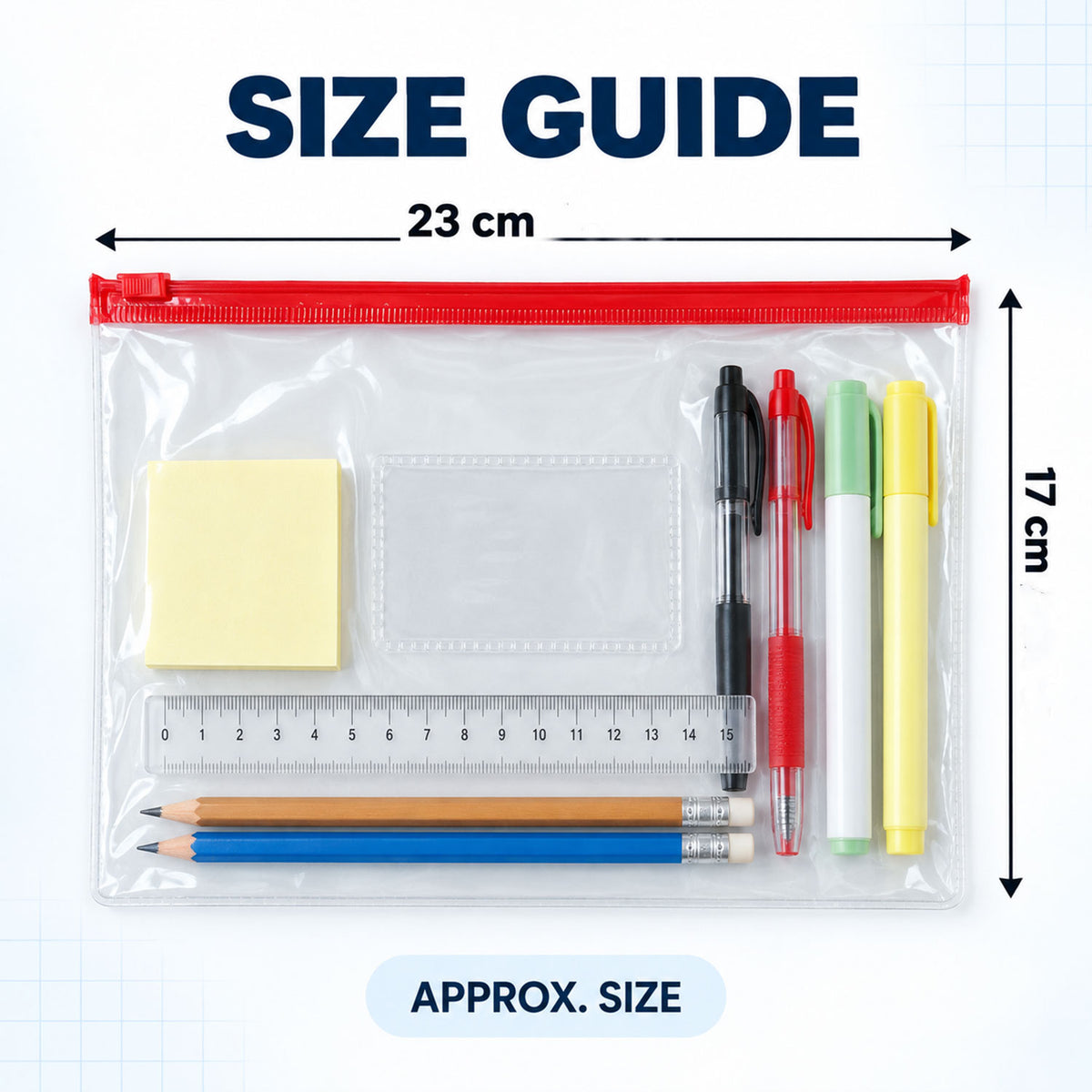 Transparent zipper storage pouch product image 6