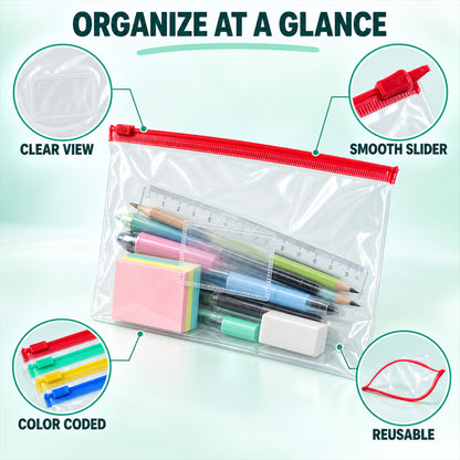 Transparent zipper storage pouch product image 8