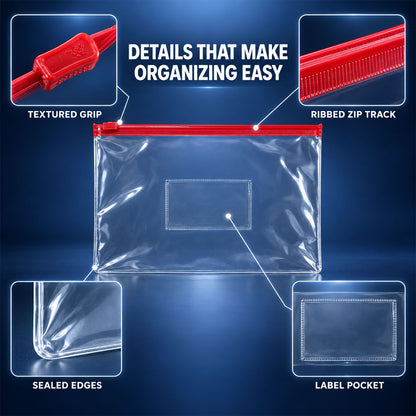 Transparent zipper storage pouch product image 9