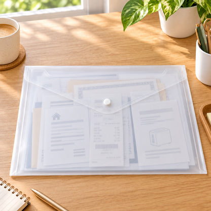 Plastic document file folder desk storage