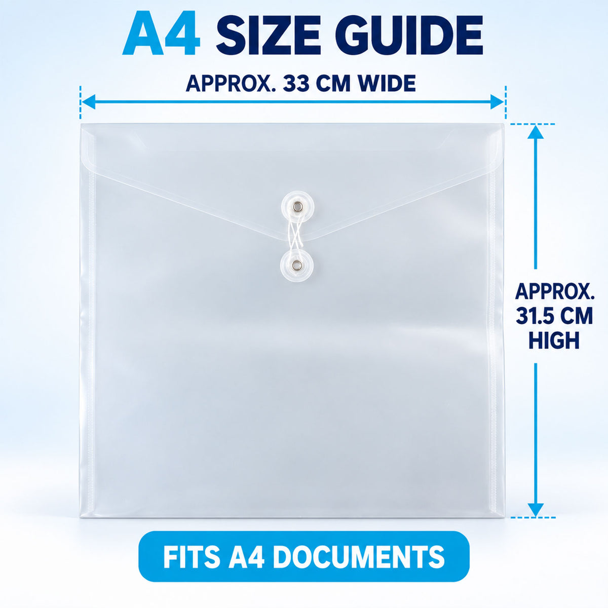 Plastic document file folder size image
