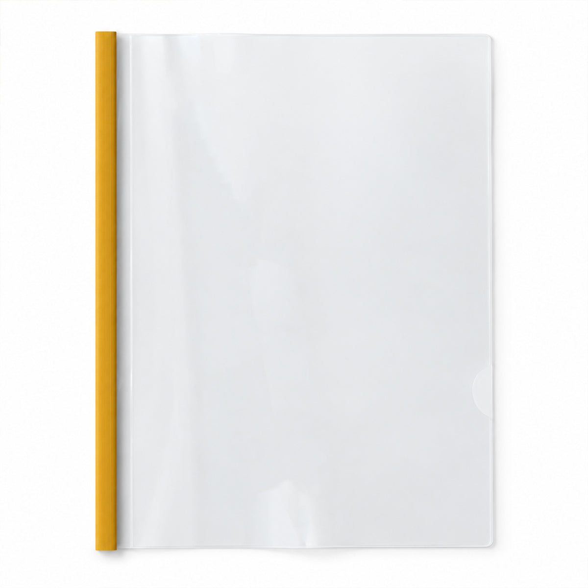 Transparent sliding file folder on white background
