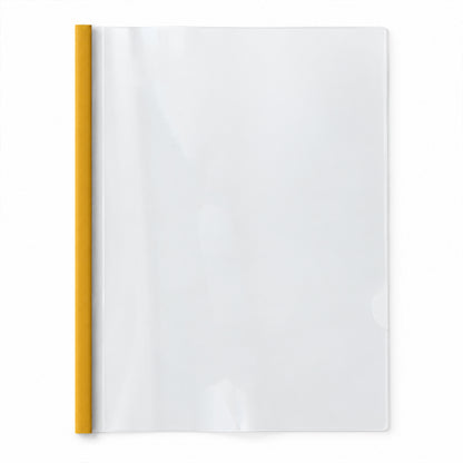 Transparent sliding file folder on white background