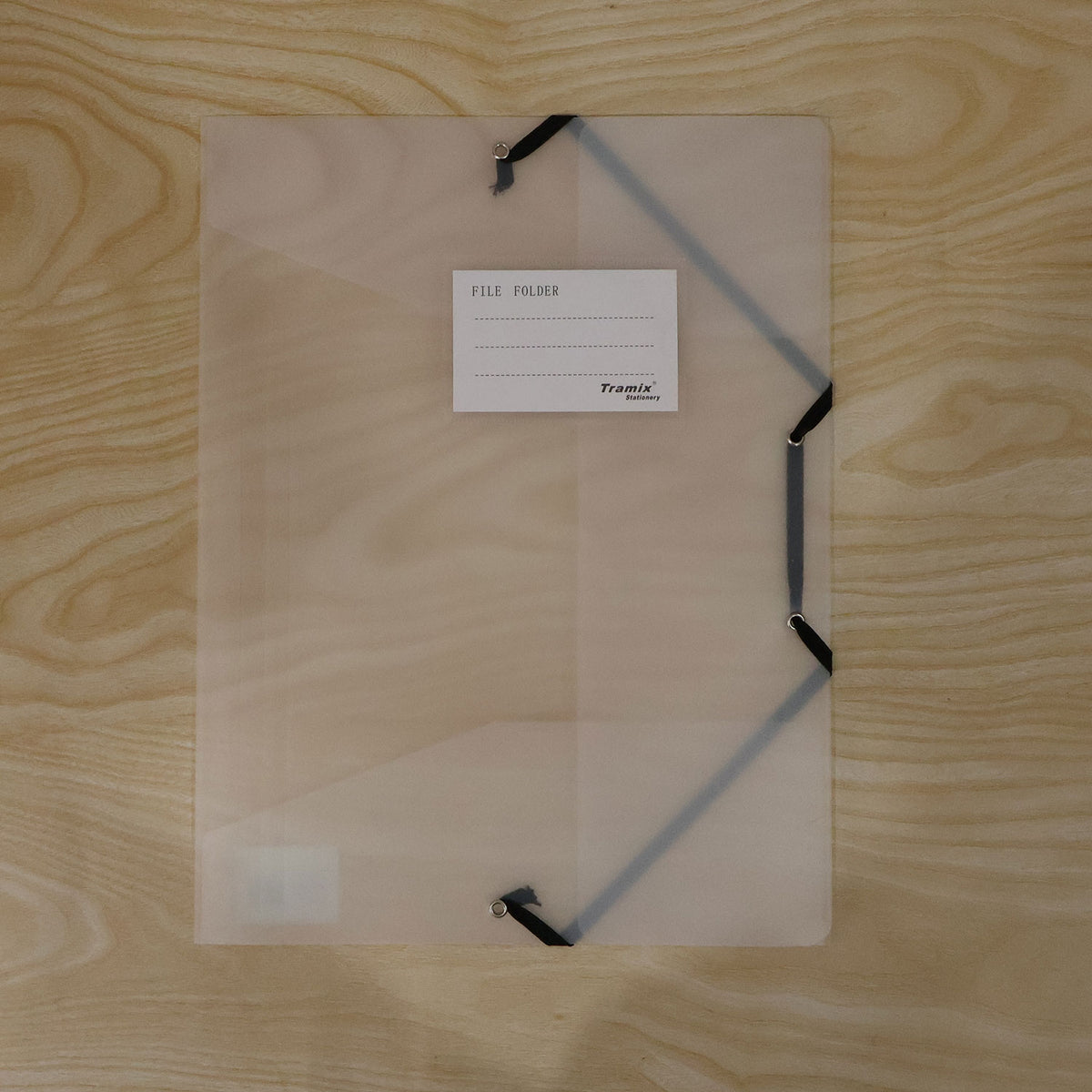 Transparent file folder with elastic band live product photo