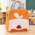 Insulated Cartoon Lunch Bag with Zipper Closure and Carry Handles for Kids Meals