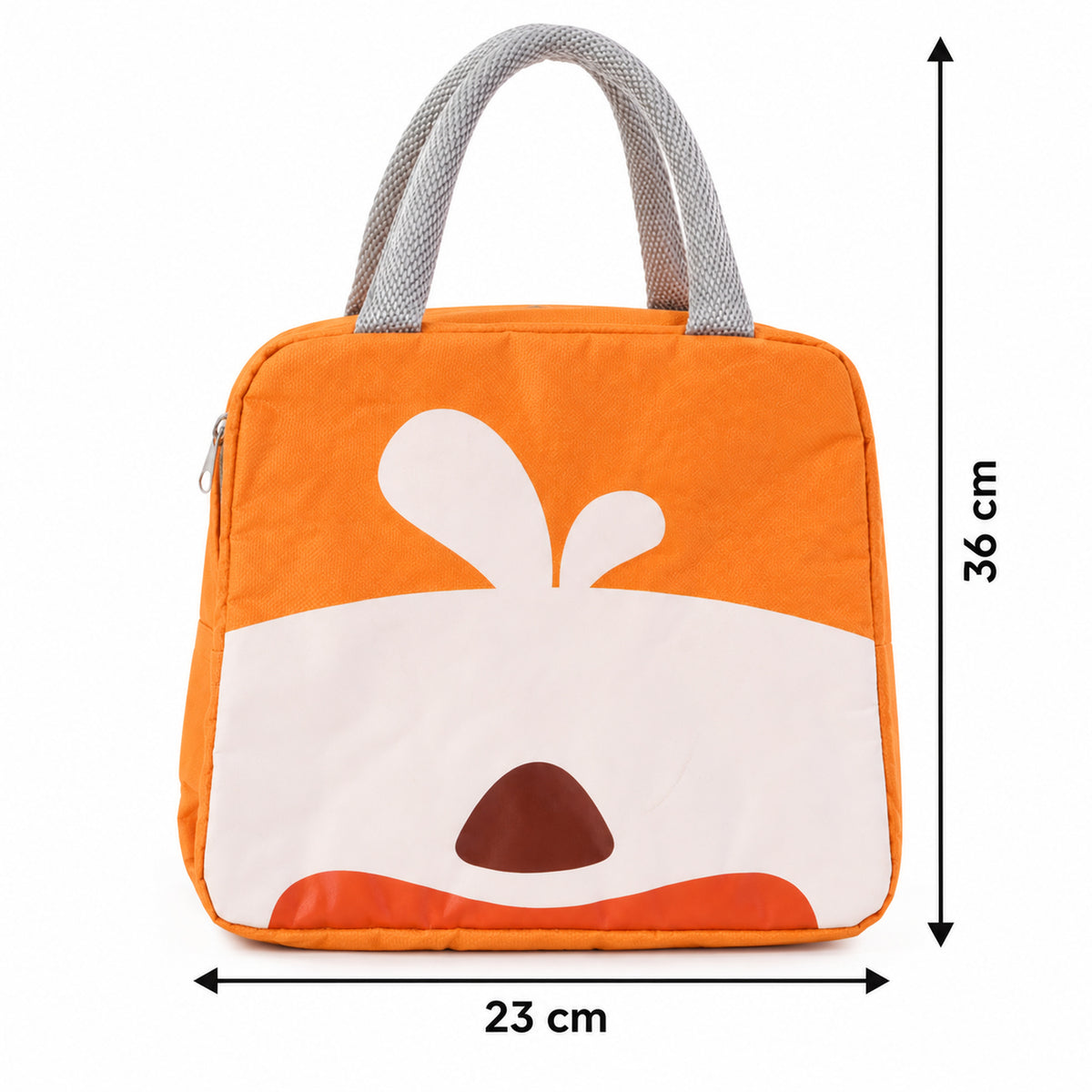 Insulated Cartoon Lunch Bag with Zipper Closure and Carry Handles for Kids Meals