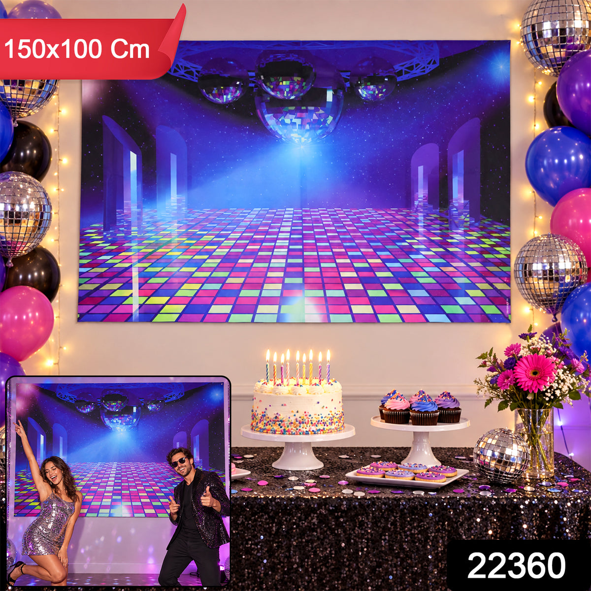 Disco backdrop curtain pack