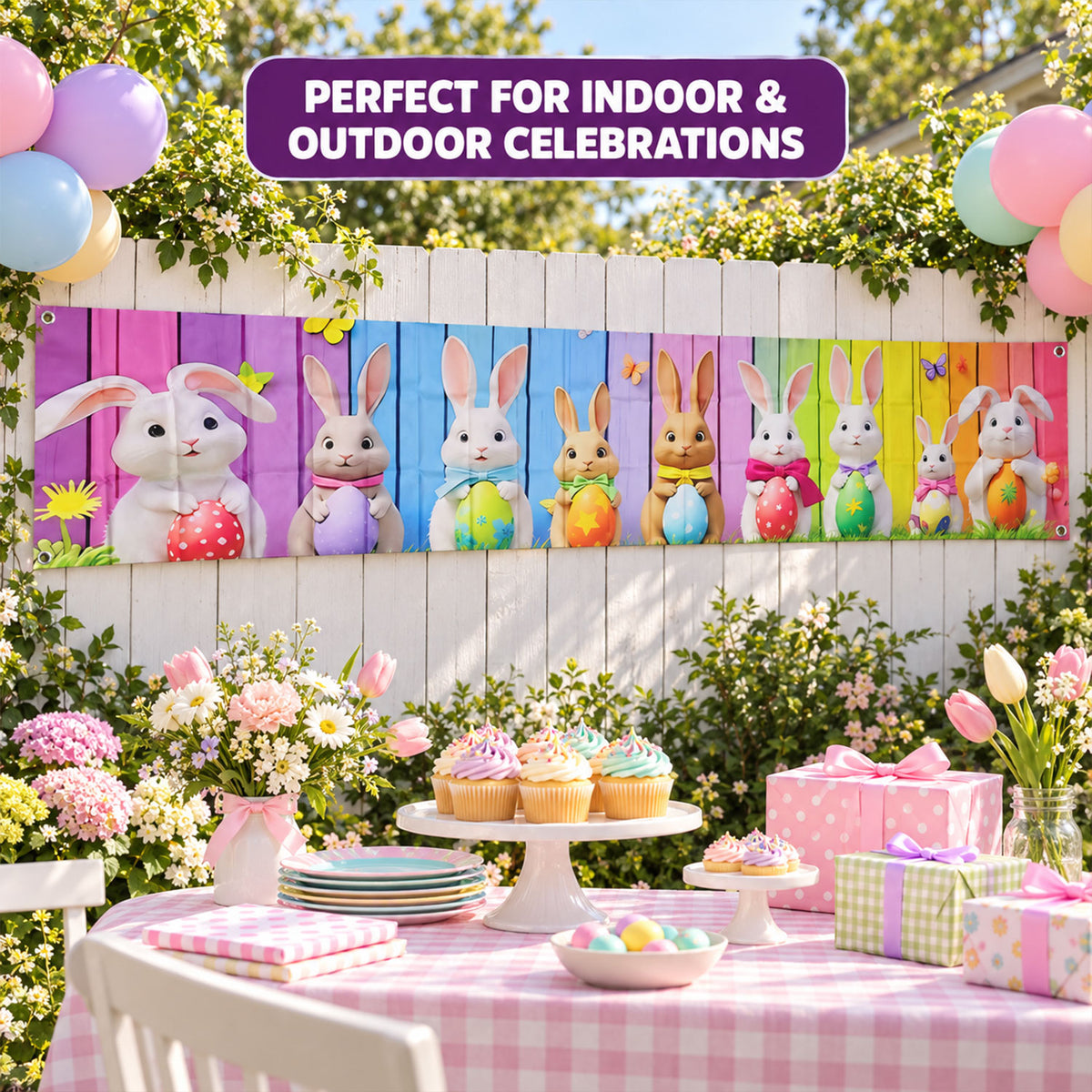 Party wall photo decor banner