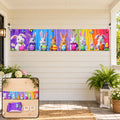 Easter Bunny Backdrop Curtain for Spring Party and Fence Decoration (300x50 Cm)