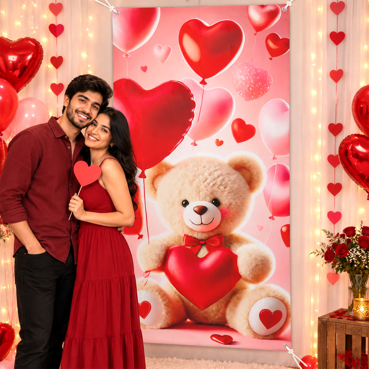 Romantic party decoration backdrop