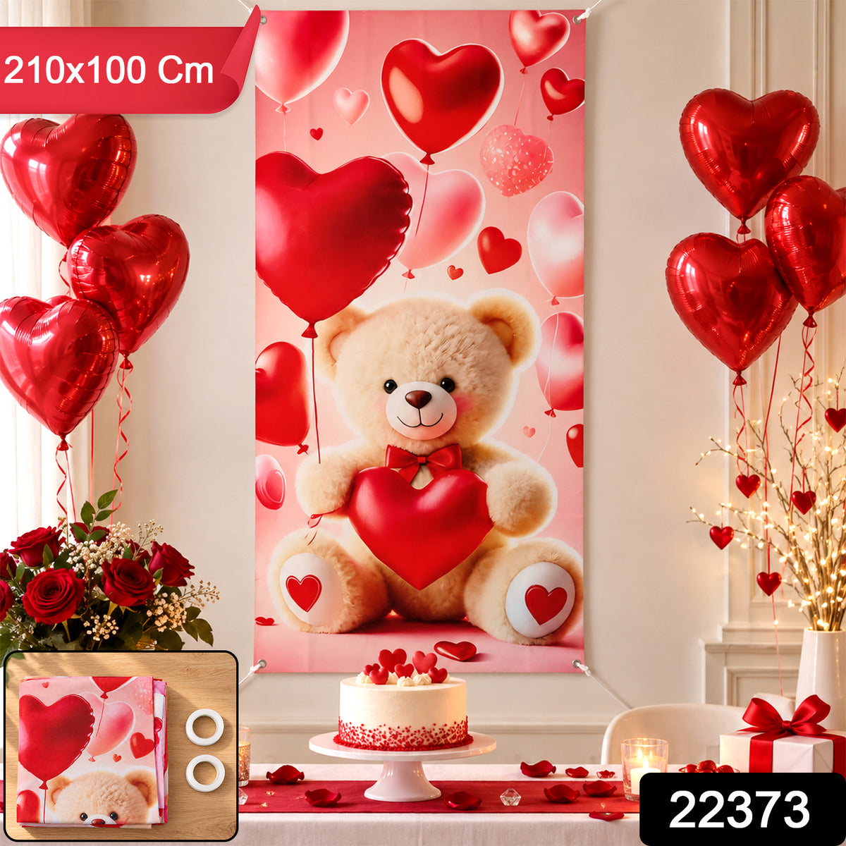 Teddy backdrop curtain pack