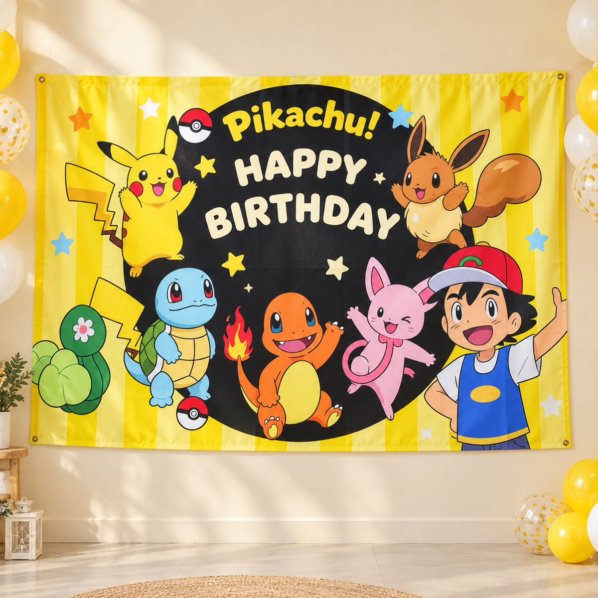 Cartoon birthday decoration backdrop curtain display