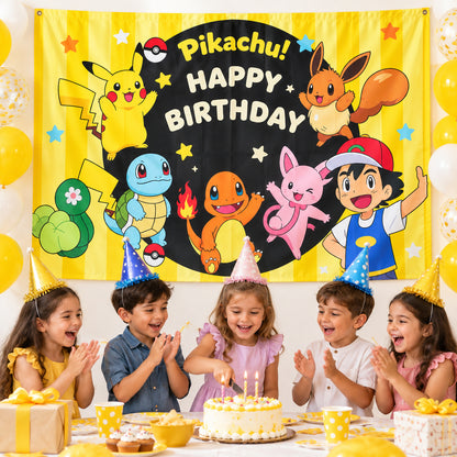 Kids birthday party backdrop curtain