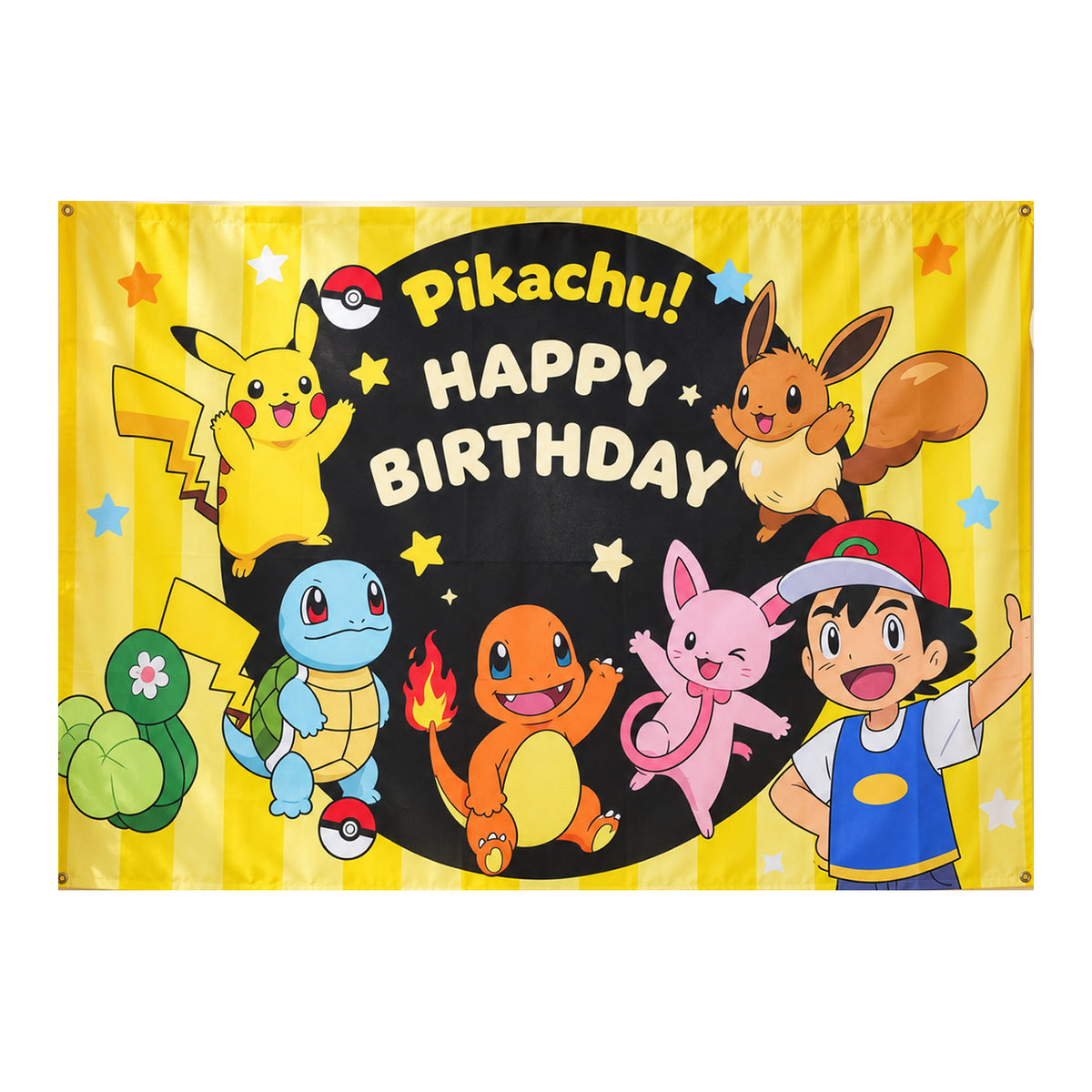 Birthday decoration backdrop on white background