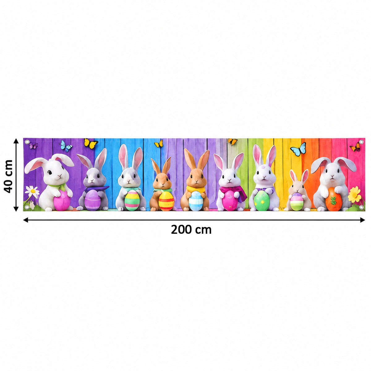 Easter banner dimensions 200 by 40 cm