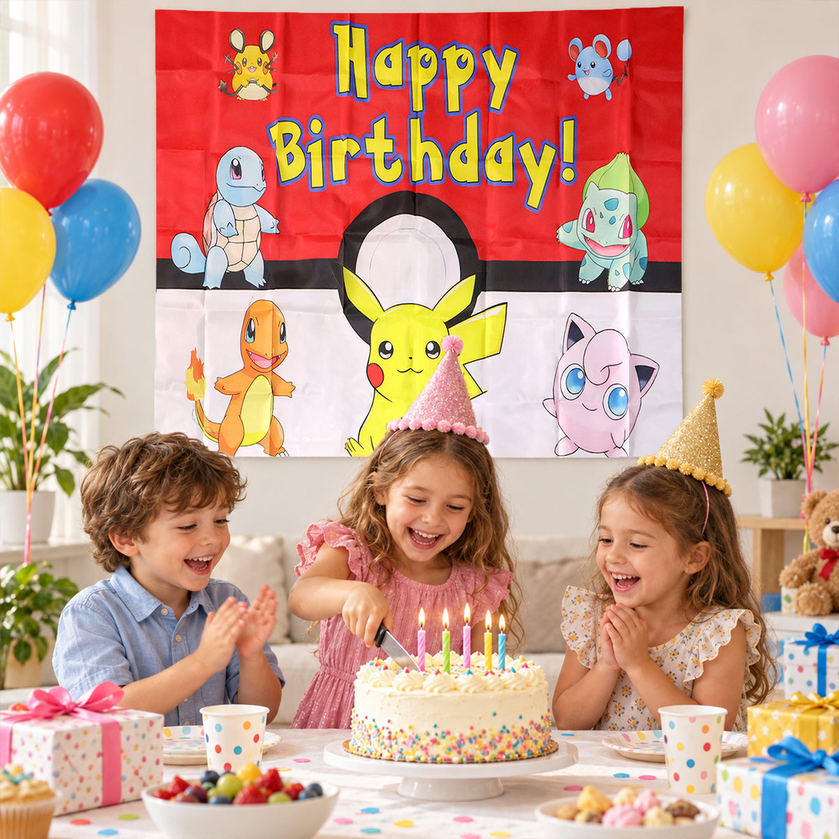 Cartoon character Happy Birthday backdrop - view 03