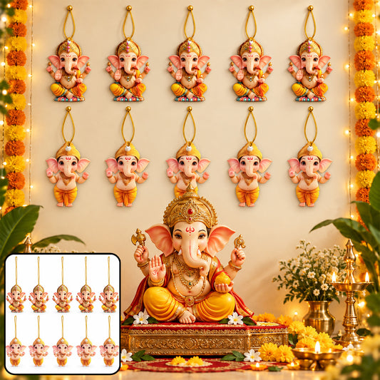 Ganpati hanging decorations cords 10pc