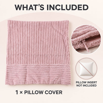 One soft pillow cover with pillow insert not included