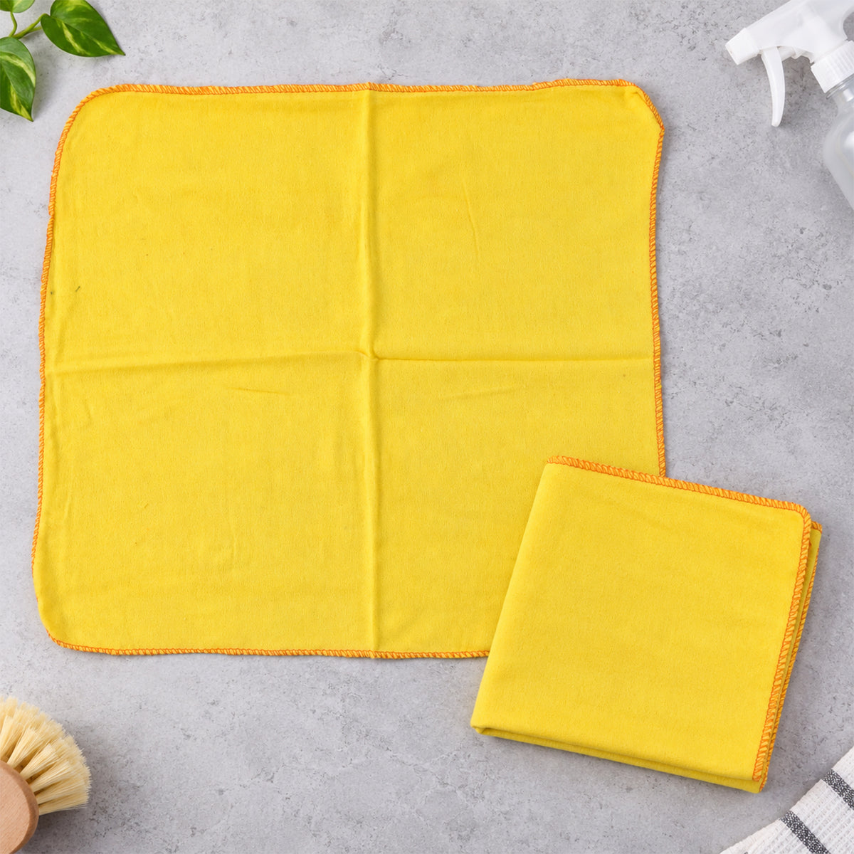 Folded and open cotton duster cloth