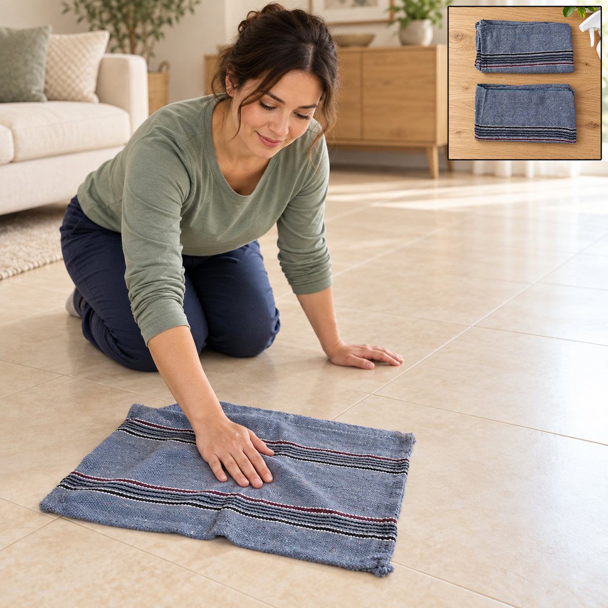 Floor cloth used for household floor cleaning
