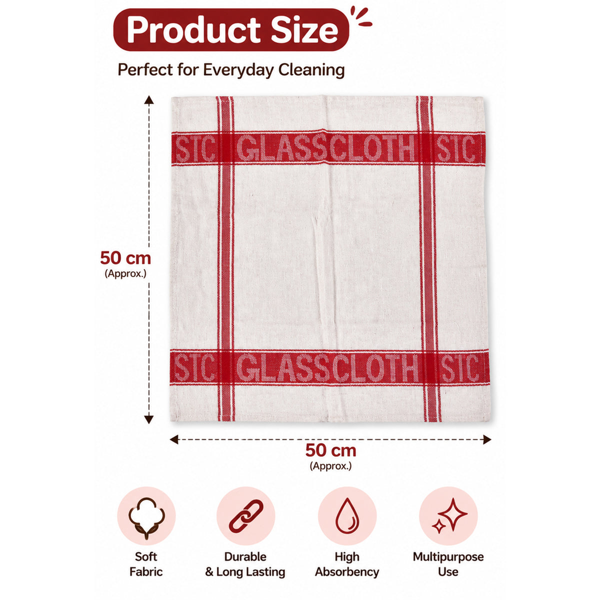Cotton hand towel features and texture