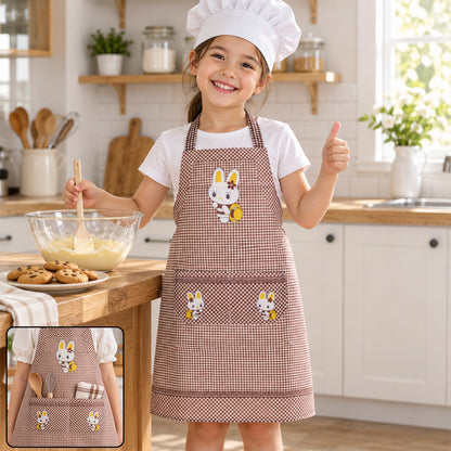 Kids cartoon kitchen cooking apron lifestyle view