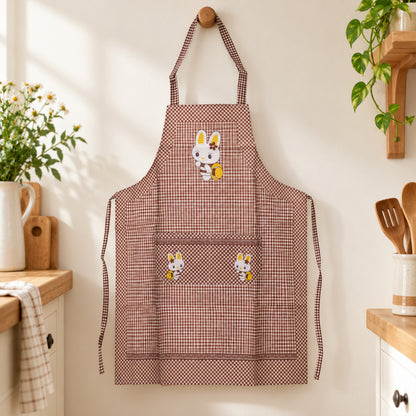 Cartoon kitchen apron on white background
