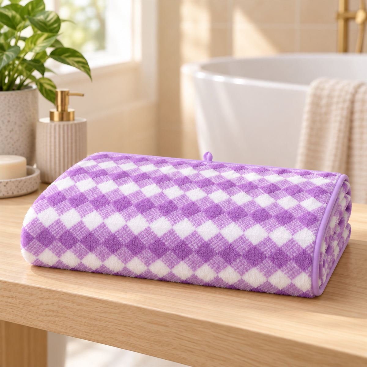 Soft absorbent microfibre towel