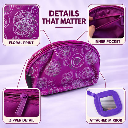Travel makeup storage pouch