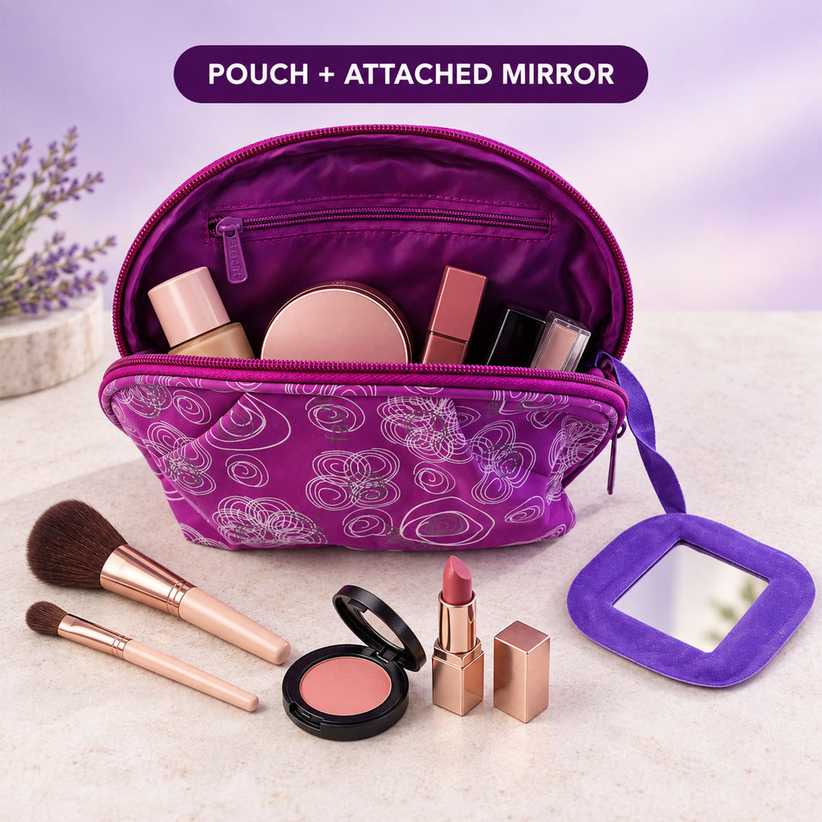 Cosmetic pouch feature view