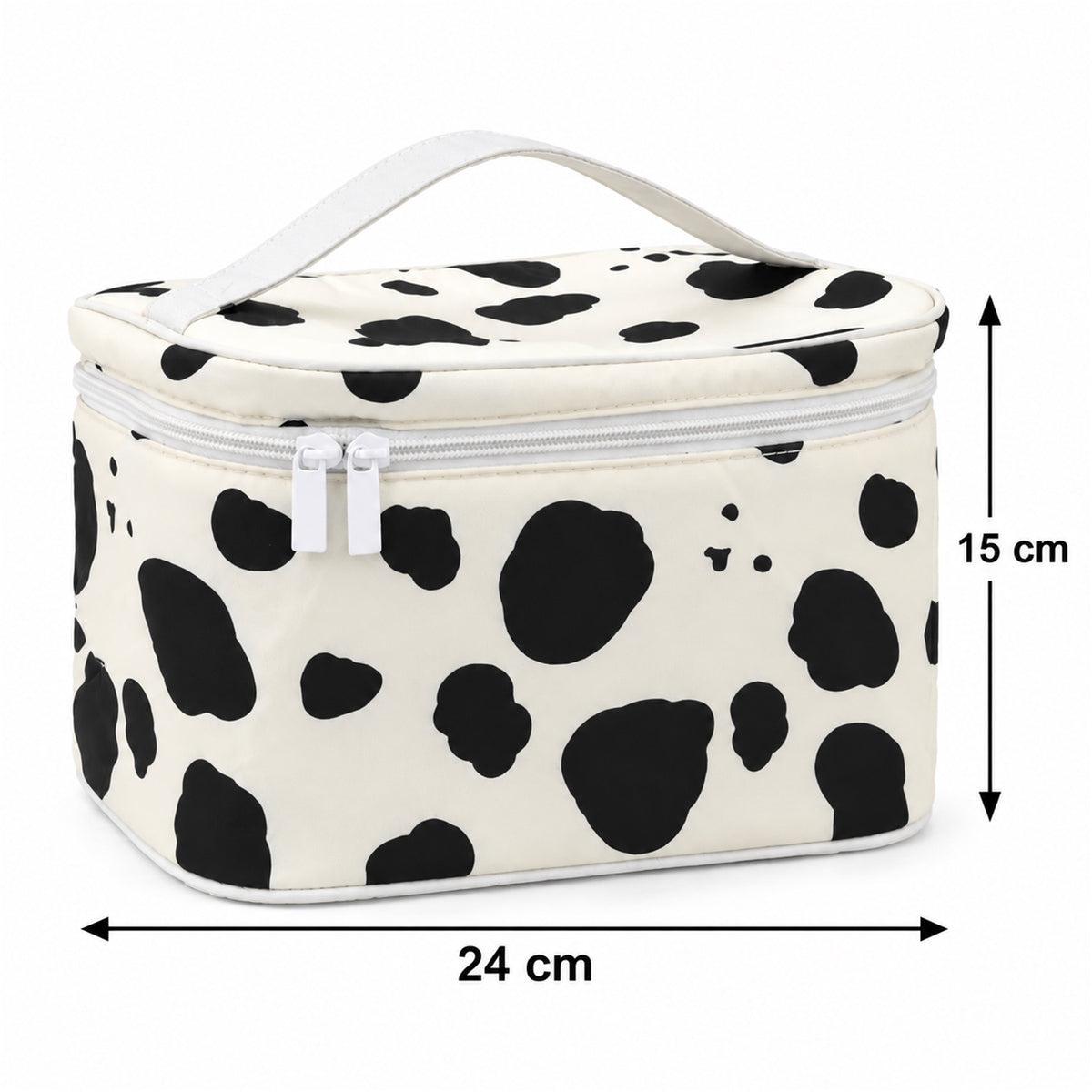 Cosmetic pouch dimensions 24 cm wide and 15 cm high