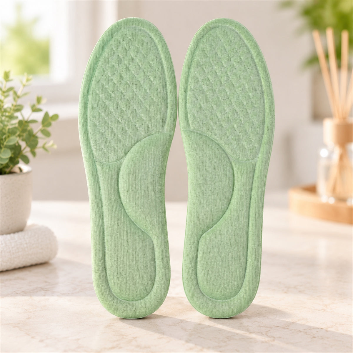 Soft foam shoe insole pair - view 1
