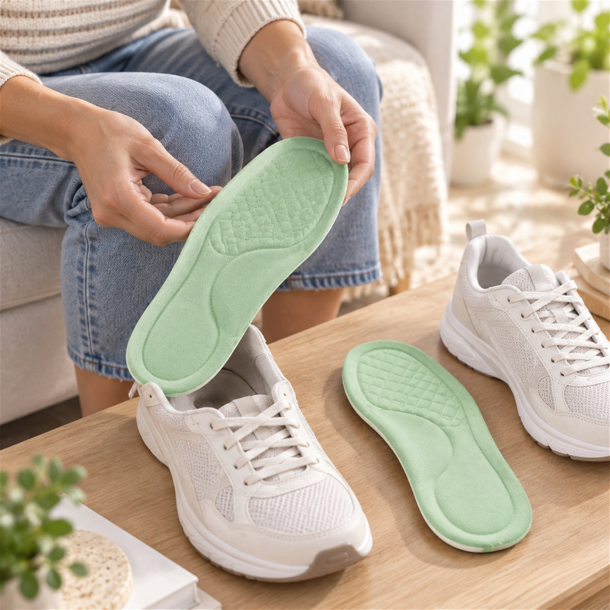 Soft foam shoe insole pair - view 3